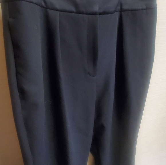 WHBM Black Tuxedo pleated taper pants 16 - Picture 4 of 5